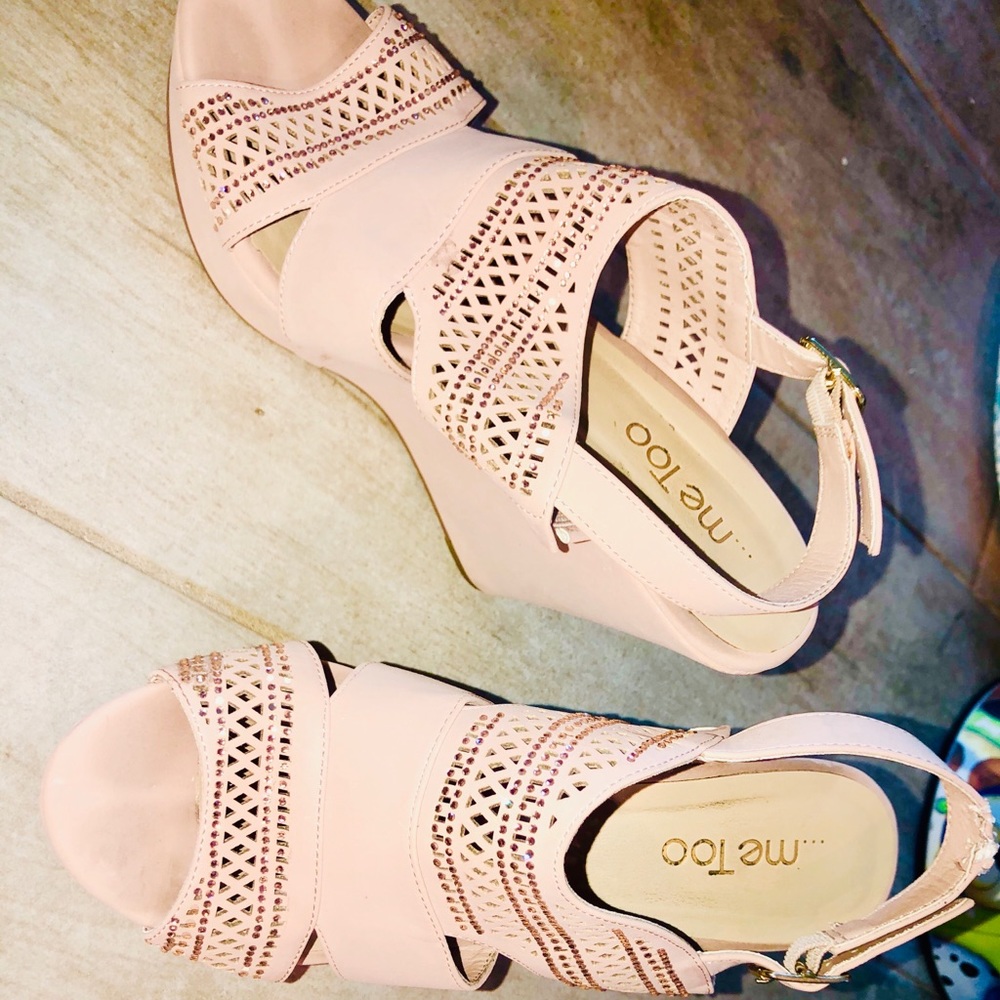 New baby pink wedges wedges